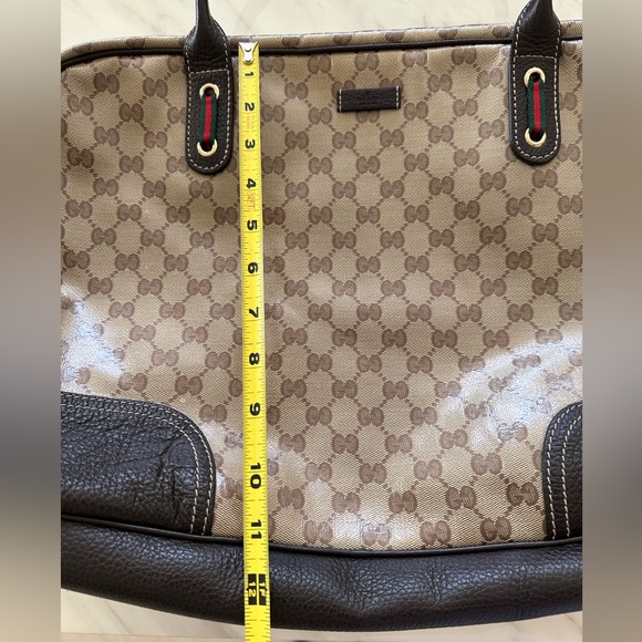 GUCCI GG Crystal Canvas and Leather Large Princy Handbag - Picture 14 of 14
